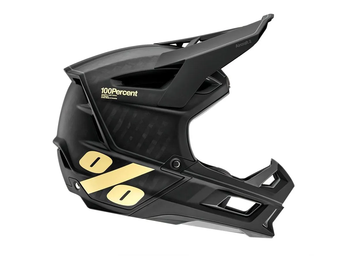 100% Aircraft 2 Full Face Helmet - Black-Light Yellow - 2021