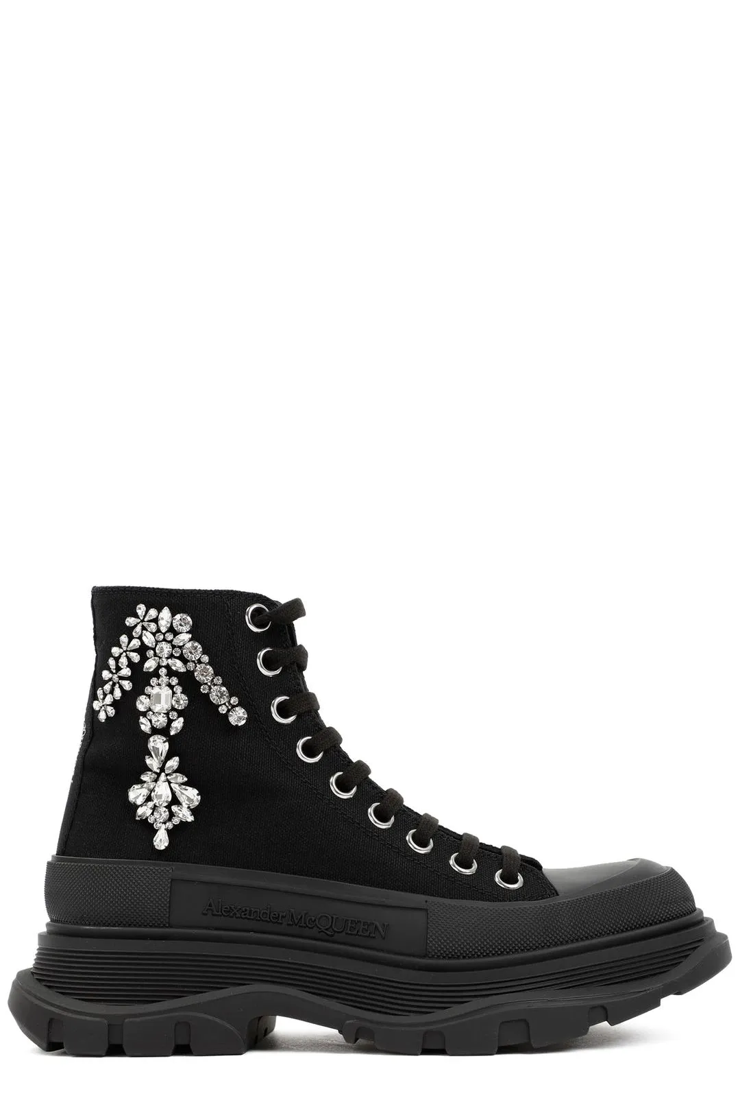 Alexander McQueen Logo Embossed Lace-Up Sneakers