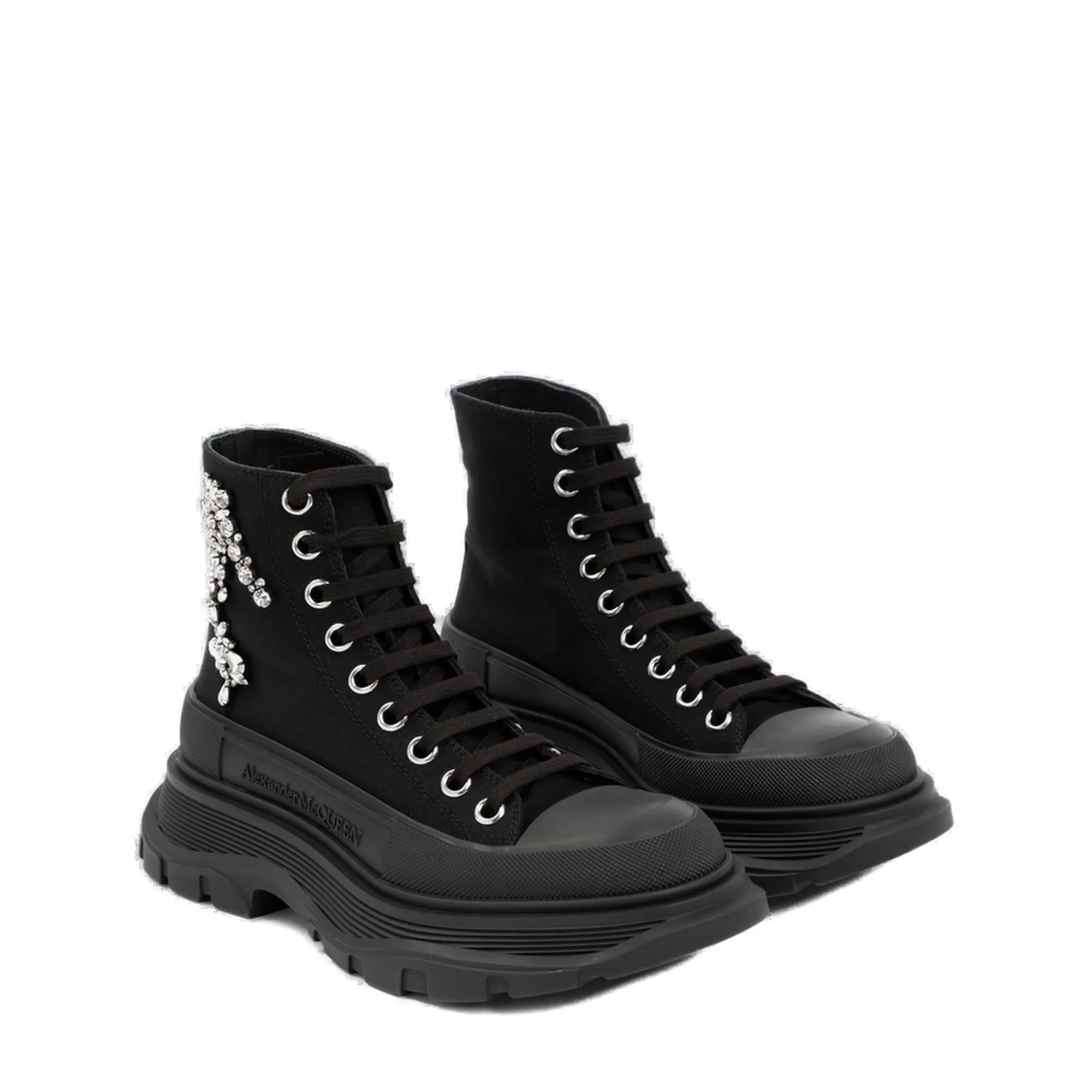 Alexander McQueen Logo Embossed Lace-Up Sneakers