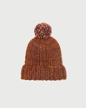 Ava Sienna Knit Pompom Hat