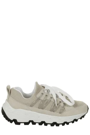 Brunello Cucinelli Round Toe Lace-Up Sneakers