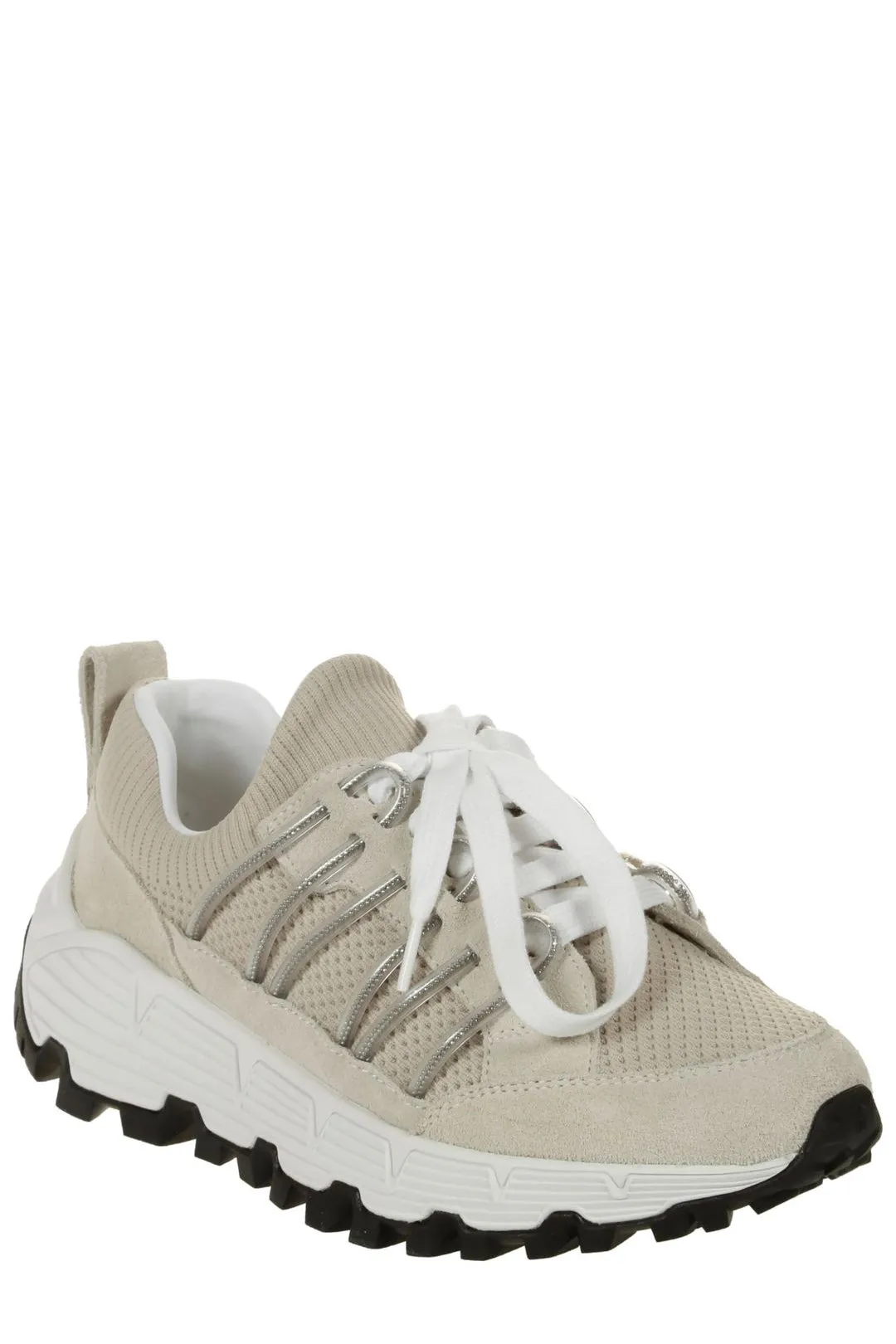 Brunello Cucinelli Round Toe Lace-Up Sneakers