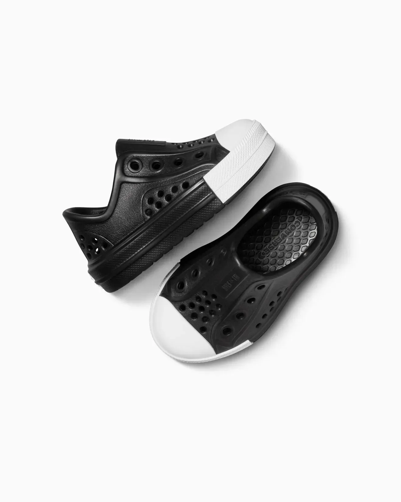 CONVERSE KID'S ALL-STAR PLAY LITE CX EASY-ON BLACK/WHITE CLOGS