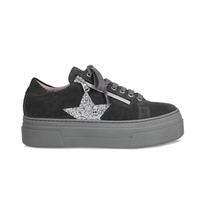 Diva-Star: Grey Suede & Silver