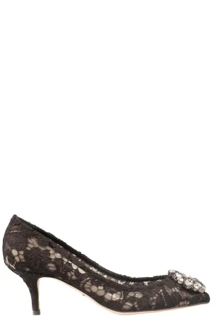 Dolce & Gabbana Bellucci Lace Embellished Pumps