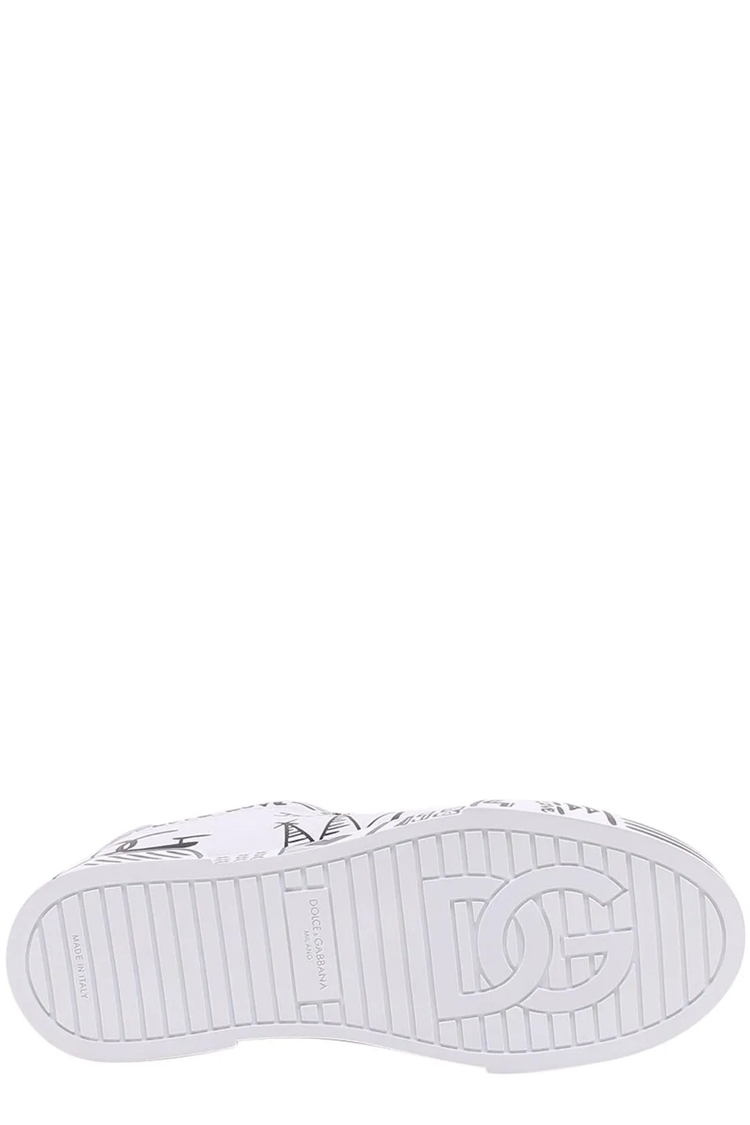 Dolce & Gabbana Printed Lace-Up Sneakers