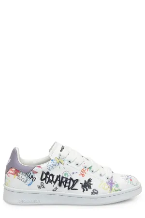 Dsquared2 Graphic Printed Lace-Up Sneakers