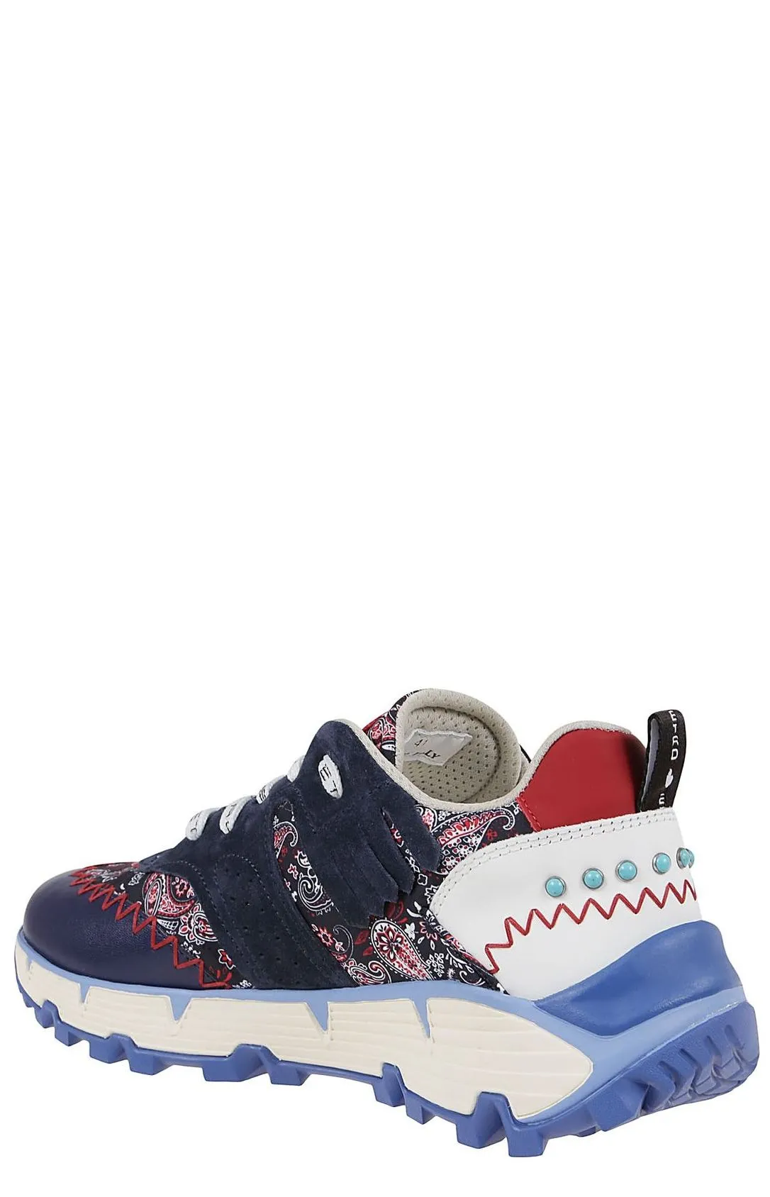 Etro Paisley Panelled Lace-Up Sneakers