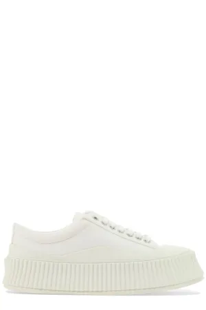 Jil Sander Ribbed Platform Low-Top Sneakers