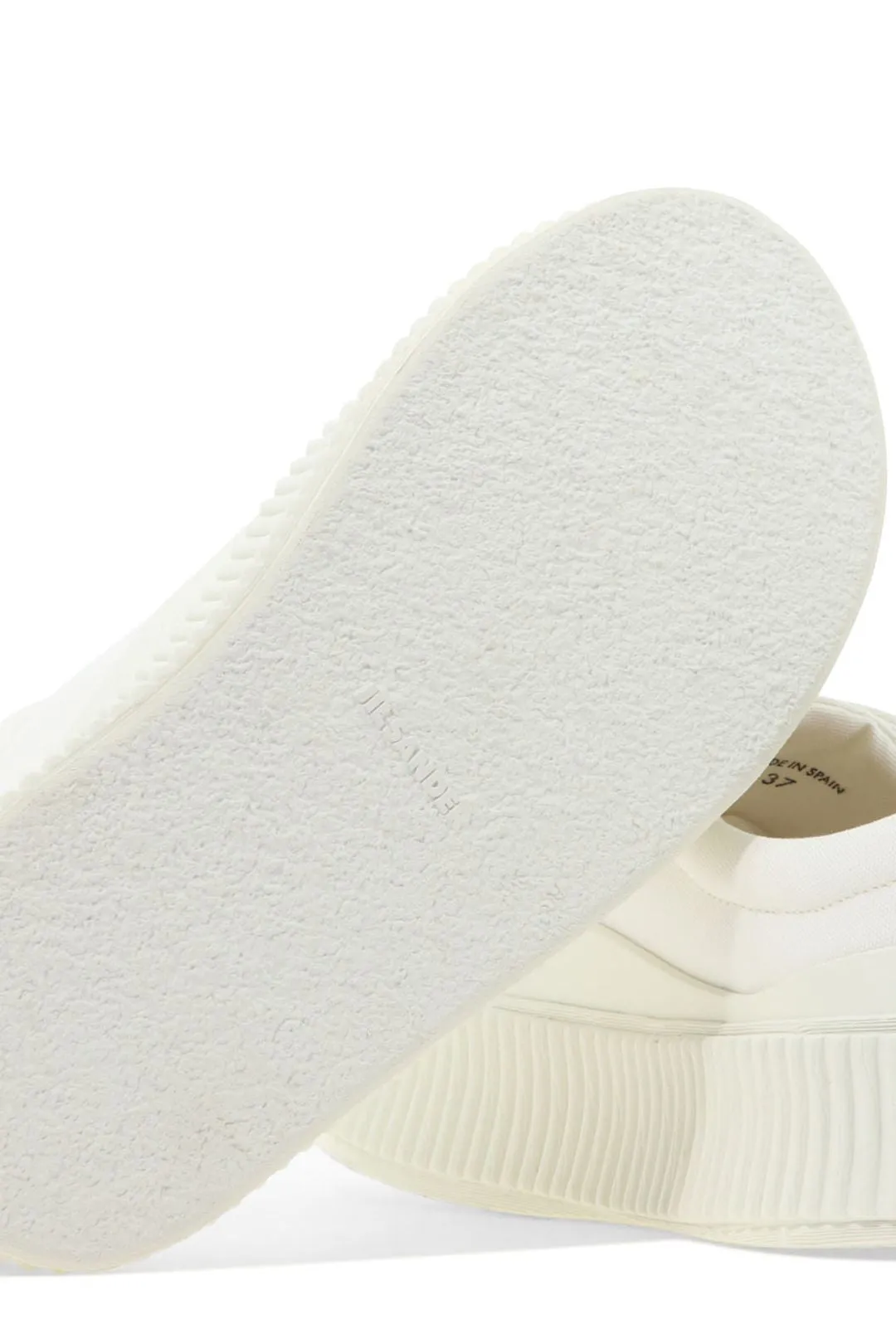 Jil Sander Ribbed Platform Low-Top Sneakers