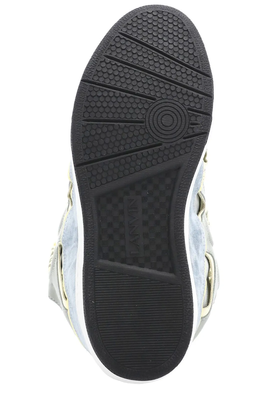 Lanvin Curb Logo Embossed Lace-Up Sneakers