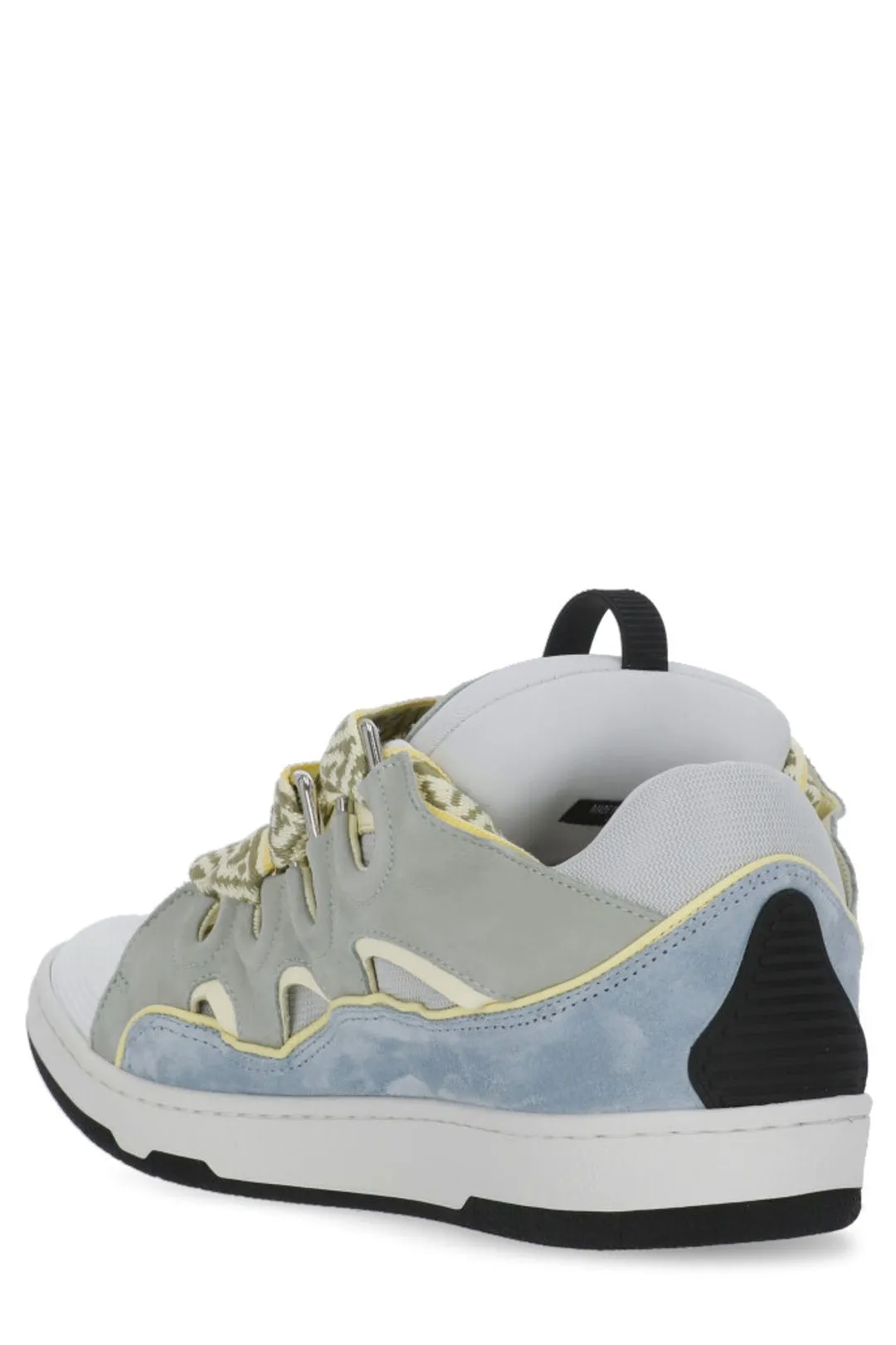 Lanvin Curb Logo Embossed Lace-Up Sneakers