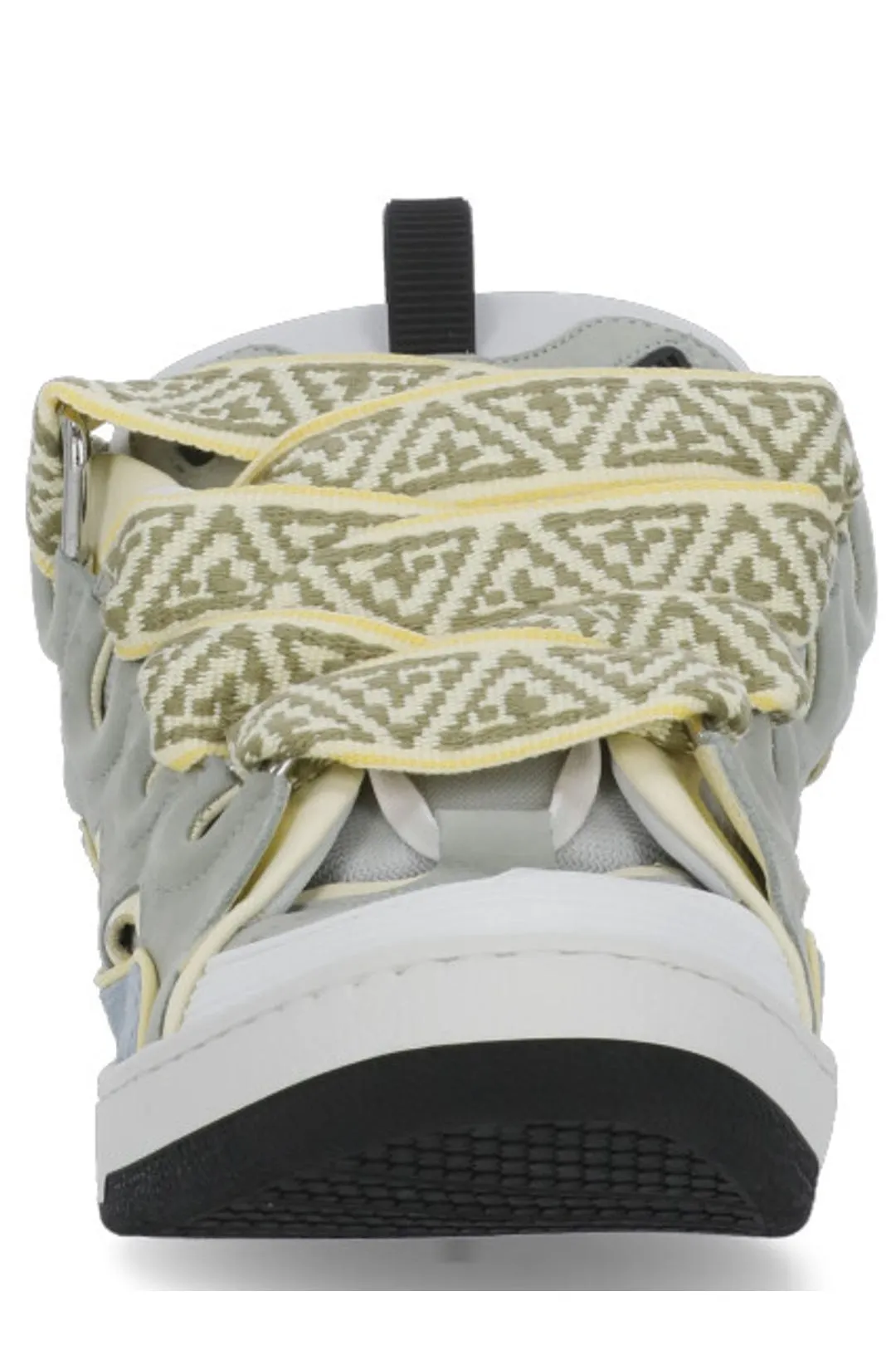 Lanvin Curb Logo Embossed Lace-Up Sneakers
