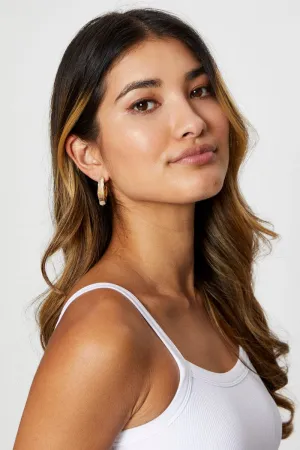 Metallic Chunky Acrylic Hoop Earrings