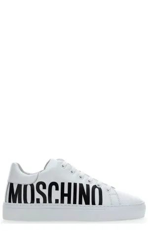 Moschino Logo-Printed Lace-Up Sneakers