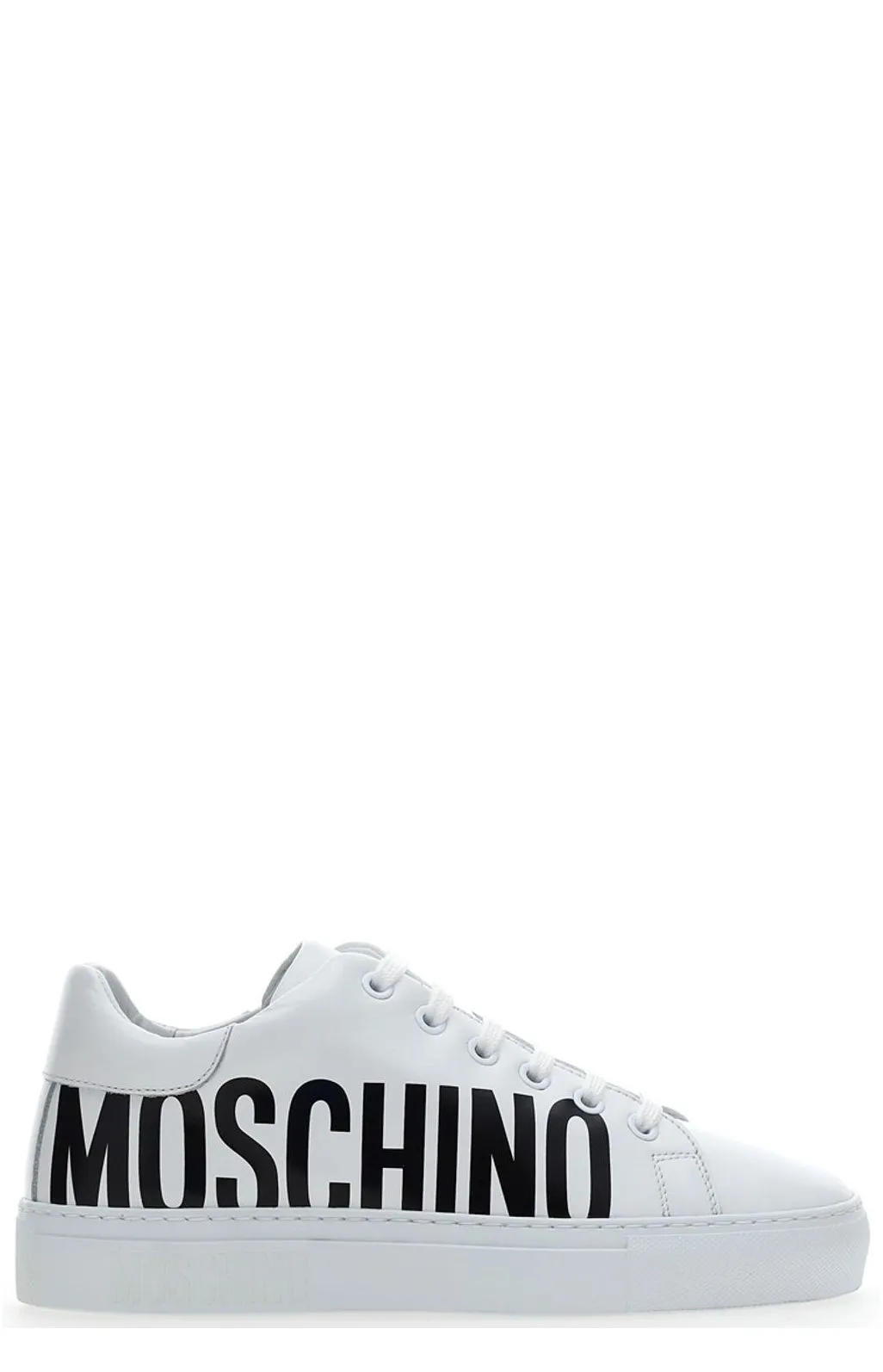 Moschino Logo-Printed Lace-Up Sneakers