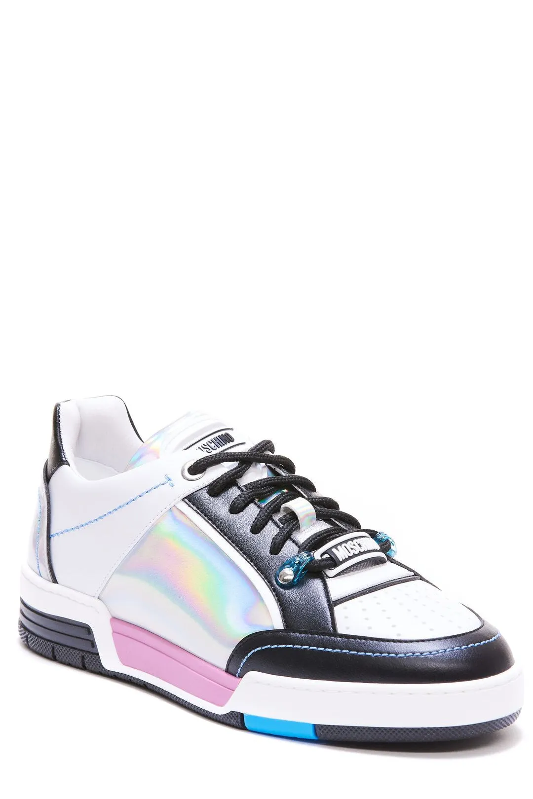 Moschino Round Toe Lace-Up Sneakers