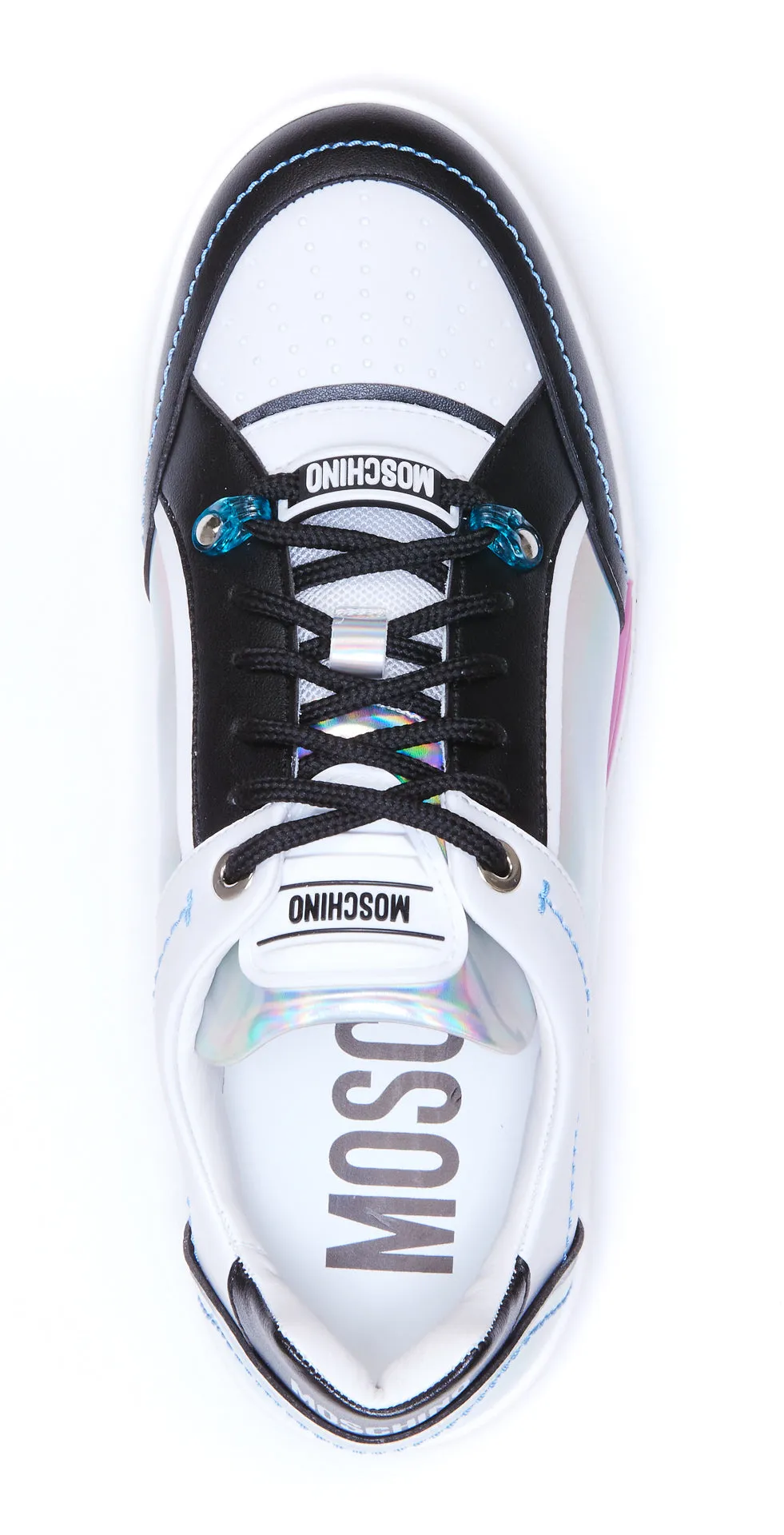Moschino Round Toe Lace-Up Sneakers