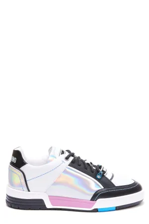 Moschino Round Toe Lace-Up Sneakers
