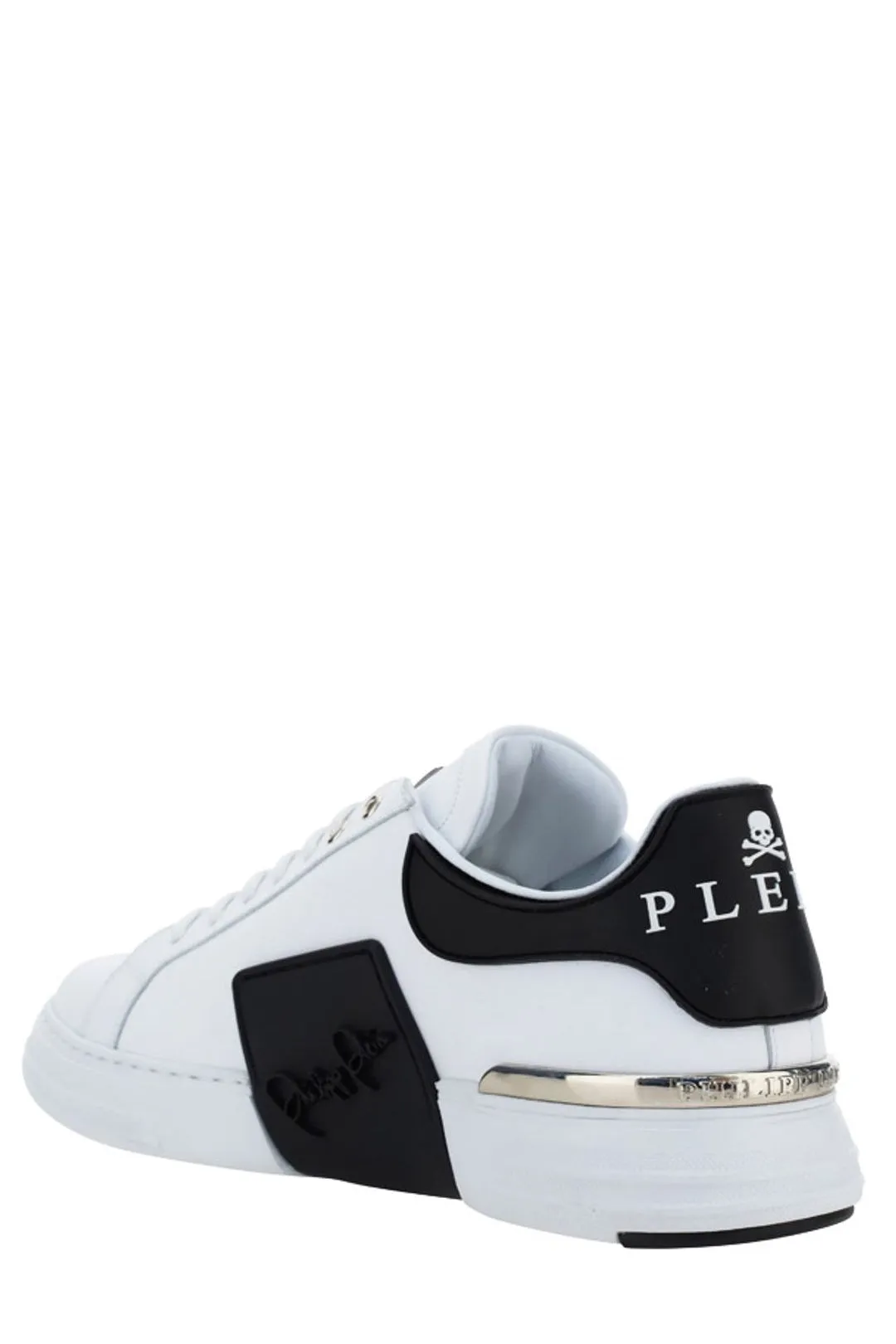 Philipp Plein Phantom Kick$ Logo Debossed Low Top Sneakers