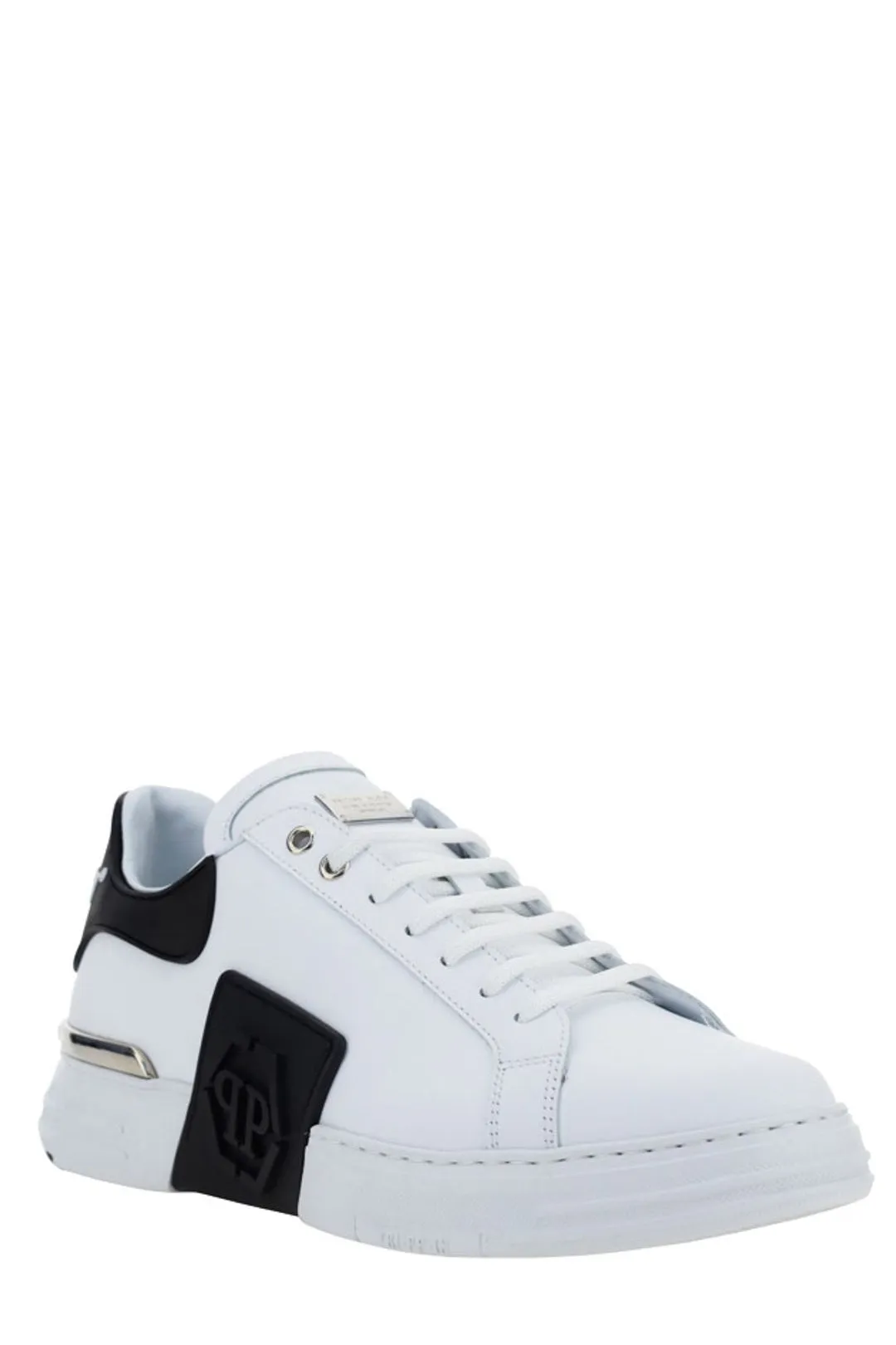 Philipp Plein Phantom Kick$ Logo Debossed Low Top Sneakers