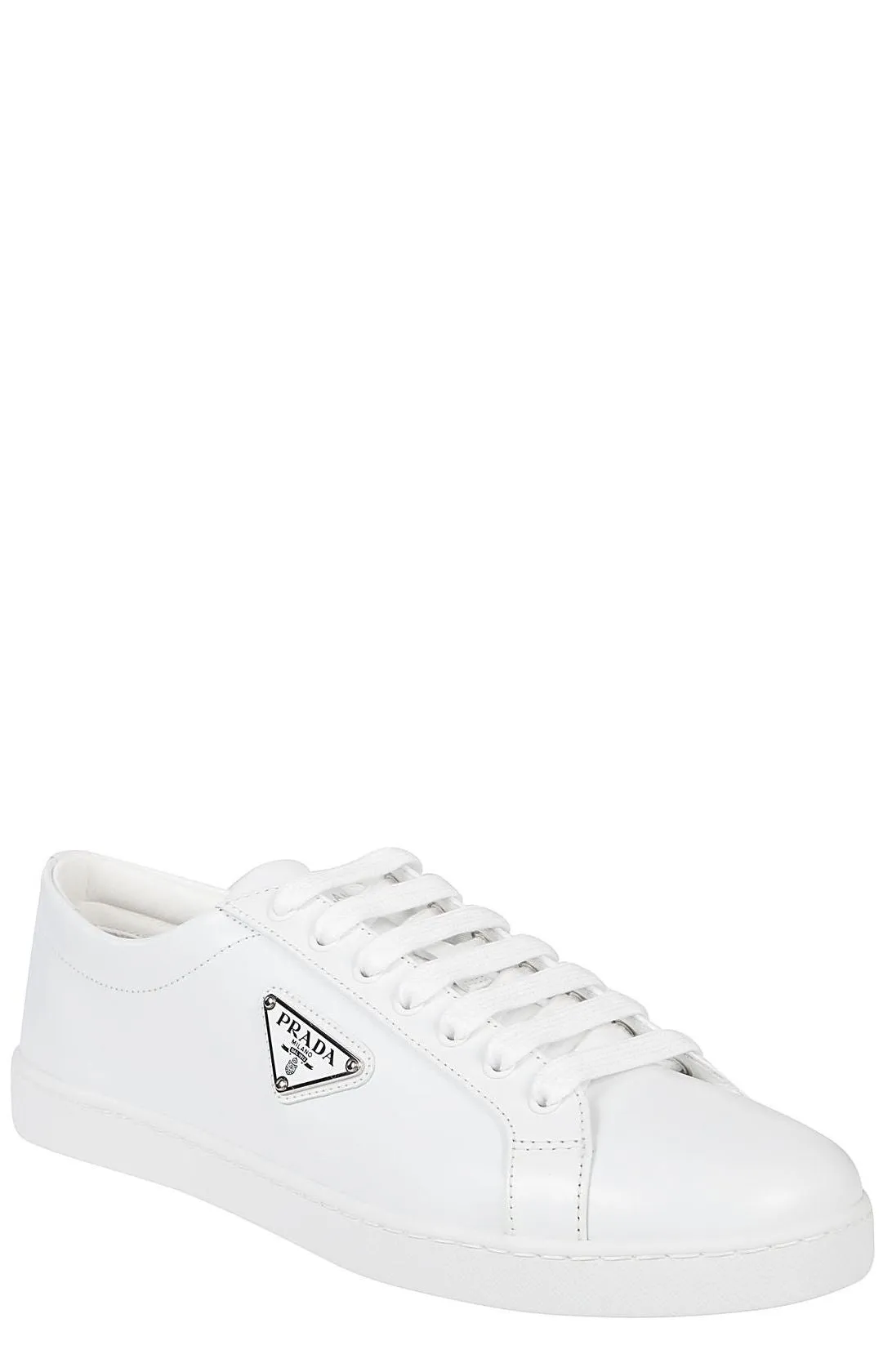 Prada Logo Plaque Lace-Up Sneakers
