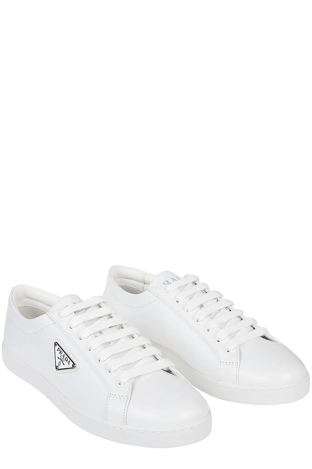 Prada Logo Plaque Lace-Up Sneakers