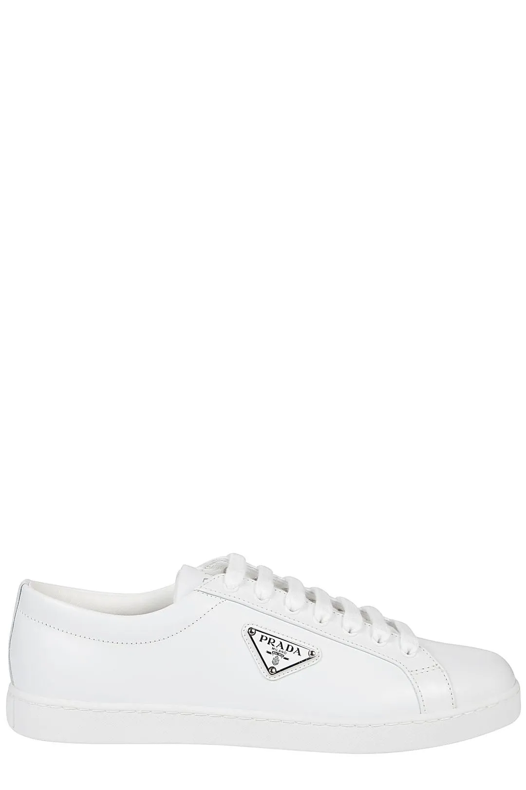 Prada Logo Plaque Lace-Up Sneakers