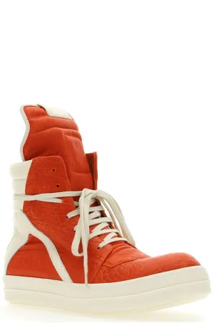 Rick Owens Geobasket Lace-Up Sneakers