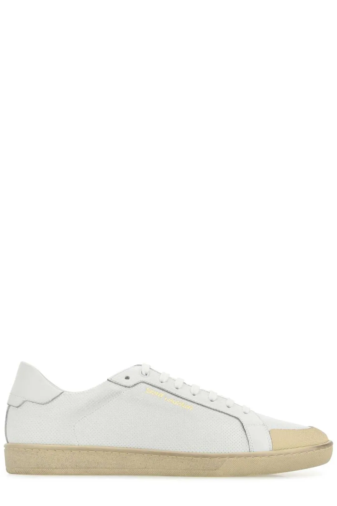 Saint Laurent Round Toe Lace-Up Sneakers