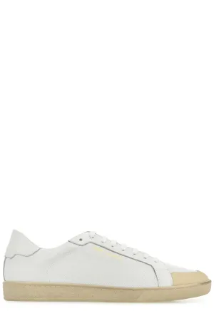 Saint Laurent Round Toe Lace-Up Sneakers