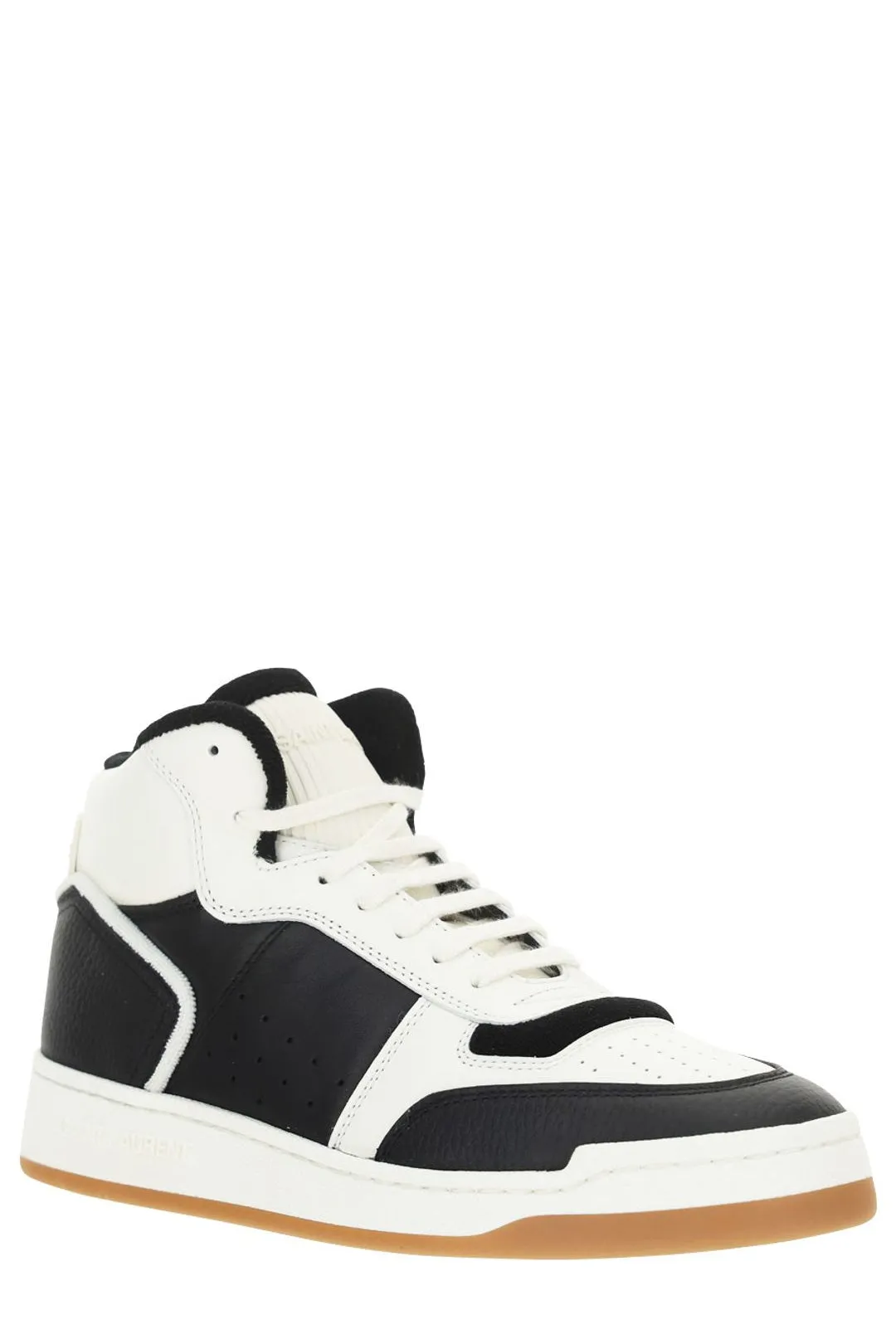 Saint Laurent SL/80 Round Toe Mid-Top Sneakers