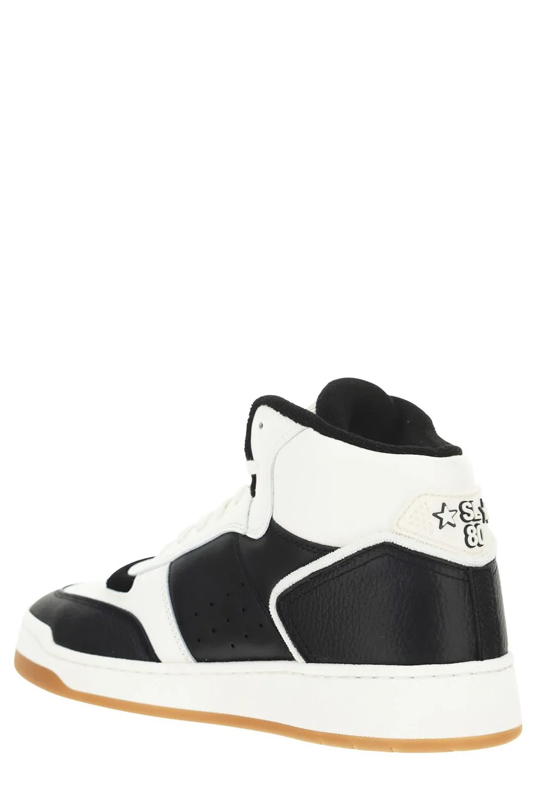 Saint Laurent SL/80 Round Toe Mid-Top Sneakers