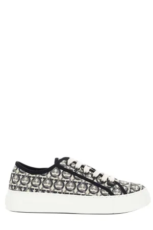 Salvatore Ferragamo Gancini Jacquard Low-Top Sneakers