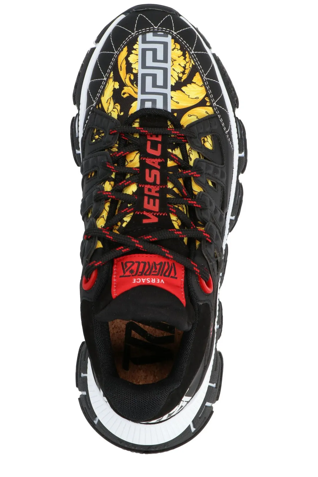 Versace Greek Key Printed Lace-Up Sneakers