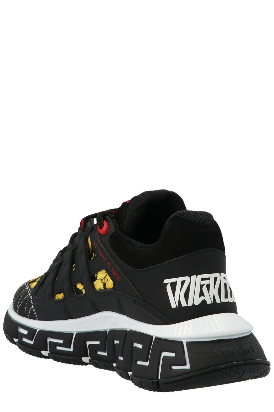 Versace Greek Key Printed Lace-Up Sneakers